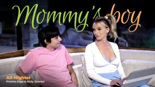 MOMMY'S BOY - Stepmom Pristine Edge Pulls An All-Nighter On Her Stepson's HUGE DICK!