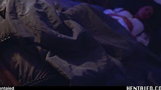 4 huge black dildos inside of a Beautiful Russian Woman