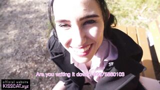 Public Agent Pickup Russian Student and Almost Cum in Pussy in Park