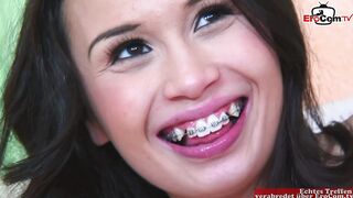 Petite Asian Teenage Girl gets a creampie in her pussy