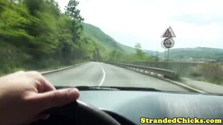 Stranded euro teens outdoor pov fuck