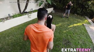 Petite Latina Katya Rodriguez double teamed by fat dicks