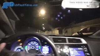 Schoolgirl College Coed Dick-Flashing in Car