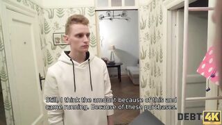 Debt4k. Slender miss sucks dick and has anal sex with rude