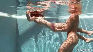 Olla Oglaebina & Irina Russaka hot teens underwater