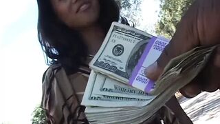 Asian girl bends over and shows her asshole