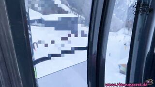 Teeny fucks publicly with the ski instructor
