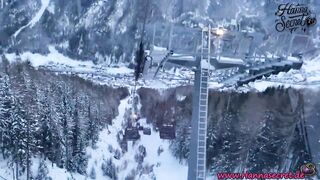 Teeny fucks publicly with the ski instructor