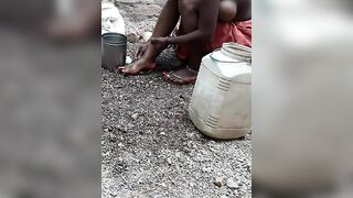 Indian desi bhabhi bathing and showing her tight pussy and big nipples