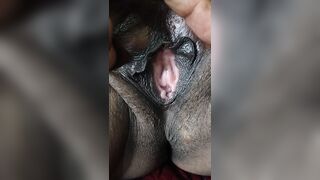 My wife’s black pussy closeup