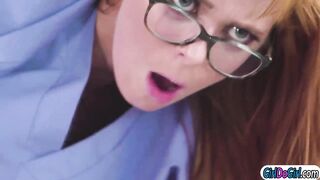 Brunette anal fisted by and double fisting a redhead lesbian