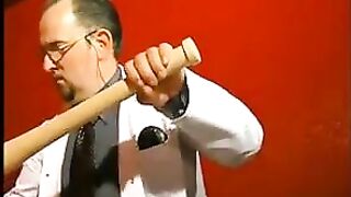Fat French mature gets weird anal insertions