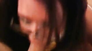 Latina Mom Giving Step Son A Blow