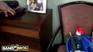 BANGBROS - Petite Latin Cleaning Lady Veronica Rodriguez Gets Her Tight Pussy Banged