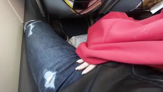 PUBLIC AIRPLANE Handjob and Blowjob - Lexi Aaane