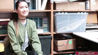 Naughty asian seduces store officer