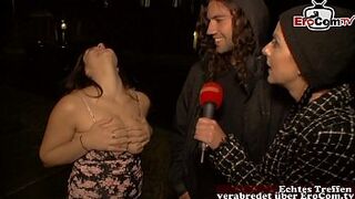 PUBLIC STREET CASTING - young big boobs wonder teen pick up unknown guys