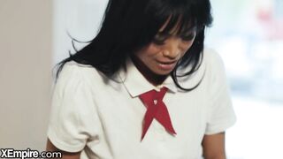 XEmpire - BBC Shows Asian Schoolgirl How To Massage Properly