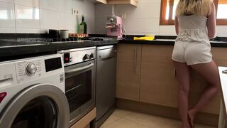 I’M WASHING THE DISHES, AND STEPFATHER COMES INTO THE KITCHEN TO TOUCH MY PUSSY