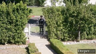 Deeper. Gorgeous Amber Moore can't resist a man in uniform