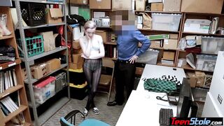 Emo teen thief with piercings fucked by a mall cop