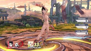 Sm4sh Nude Mods - Naked Bayonetta Showcase! [1080p 60fps]