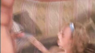 Stud pounds hot chick on couch, fucking hardcore