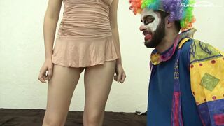 Nickey Huntsman’s hairy pussy gets fucked by a clown