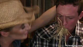 Dude rimming cowgirl mistress