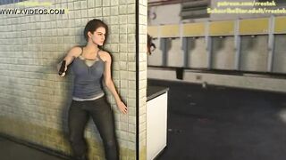 Jill Valentine in Trouble 3D Monster porn animation