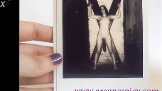 Aragne shows her polaroids from a private BDSM session 2016