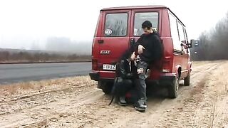 public fuck on traffic street