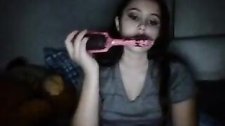 Sarah on webcam showing and masturbate