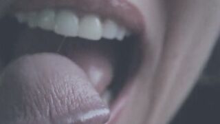 Sensual close-up blowjob from amateur girlfriend