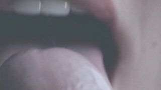 Sensual close-up blowjob from amateur girlfriend