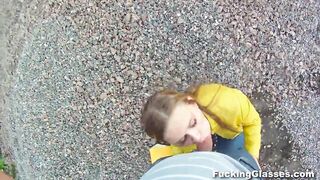 Fucking Glasses - Fucked Emma on a construction site teen-porn