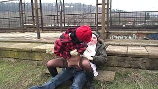 Stepfather fucked Teen Outdoor