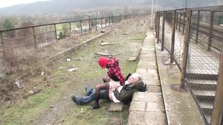 Stepfather fucked Teen Outdoor