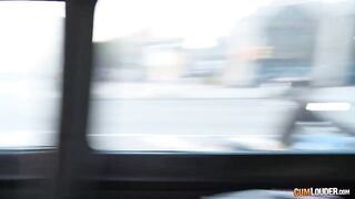 Beautiful teen fucked hard in a van