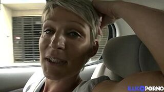 Pretty naughty Soizic fucking in the car