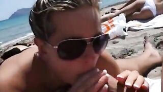 Blowjob at the public beach on www.hookup365.click