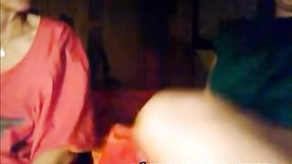 Grandma and granddaughter flashing pussy and tits on webcam