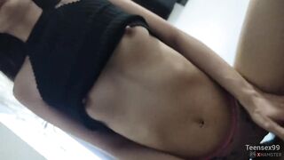 Perverted stepdaughter harasses her stepfather