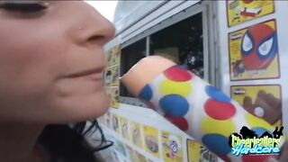 teen cheerer melissa tease for ice cream