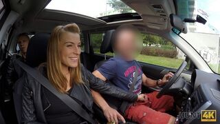 HUNT4K. Hunter pickups hot girl and her BF by the shopping
