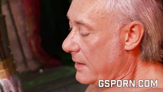 Two sexy blondes fucking hard for a pussy creampie