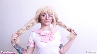 Young Slut Schoolgirl Plays Dildo After School - Leah Meow