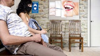 Stranger masturbates me in the dentist's waiting room