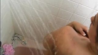 Sexy barely legal brunette gets pounded from behind in a hot tub