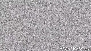 Pinkhaired young ass stuffed with cocks in threeway